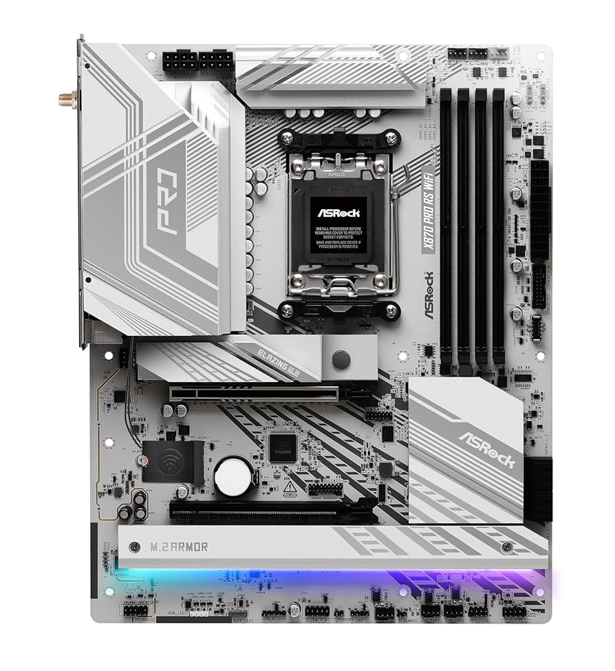 Amazon.com: ASRock X870 Pro RS WiFi AMD Ryzen Socket AM5 ATX